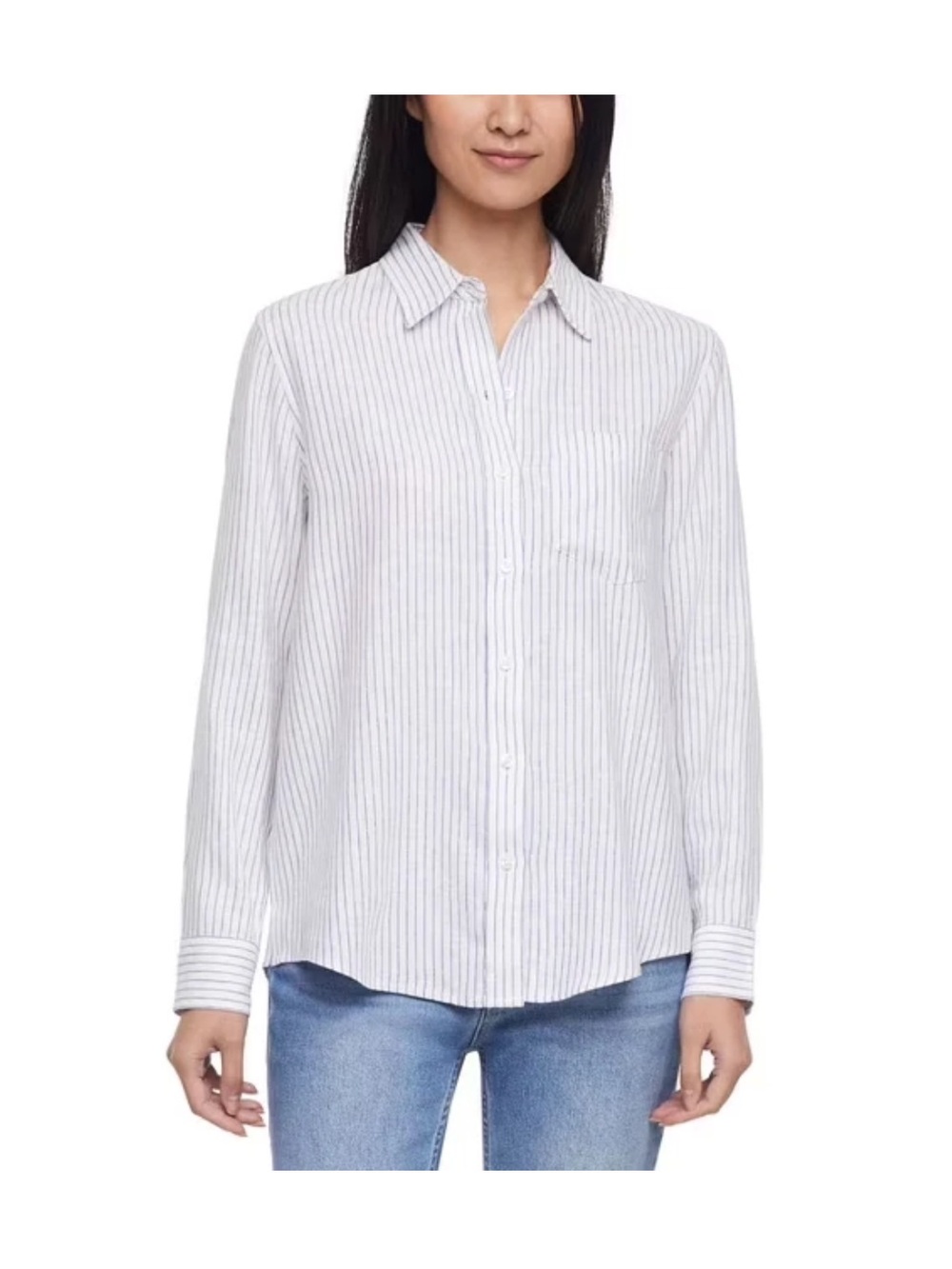 Gap Women's Linen Blend Button-Down Shirt Size XL